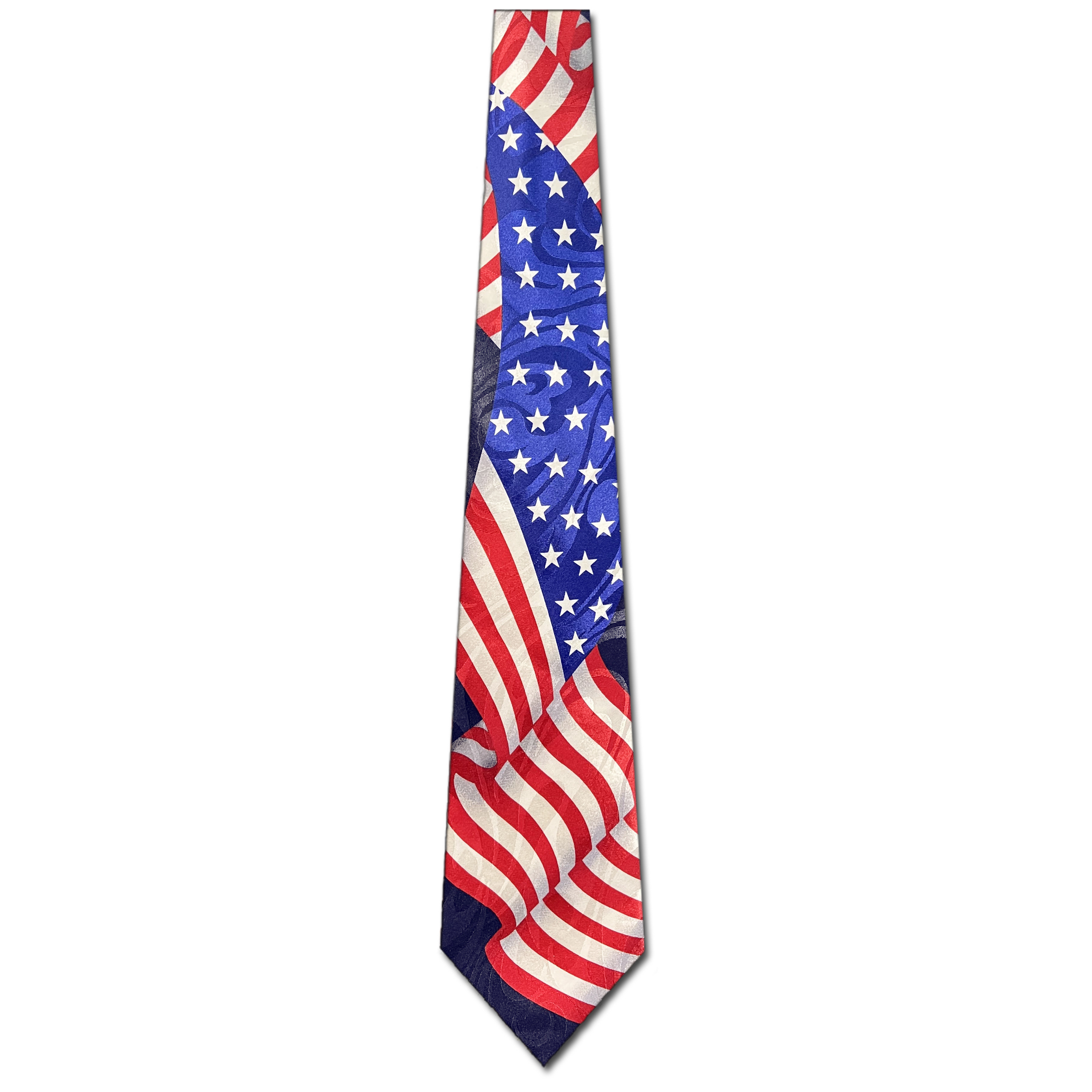 2490-100: Solo Waving Flag Tie American Flag Neckties by Steven Harris at Abcties.com