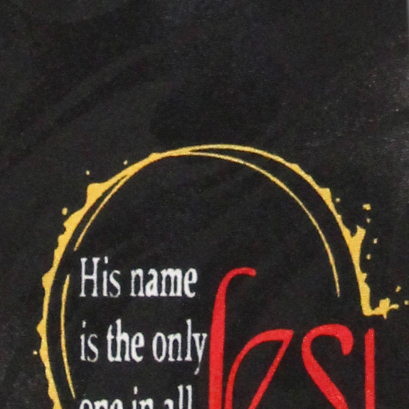 2502-100: Jesus we Love Him Neckties Inspirational Ties Black by Steven Harris at Abcties.com