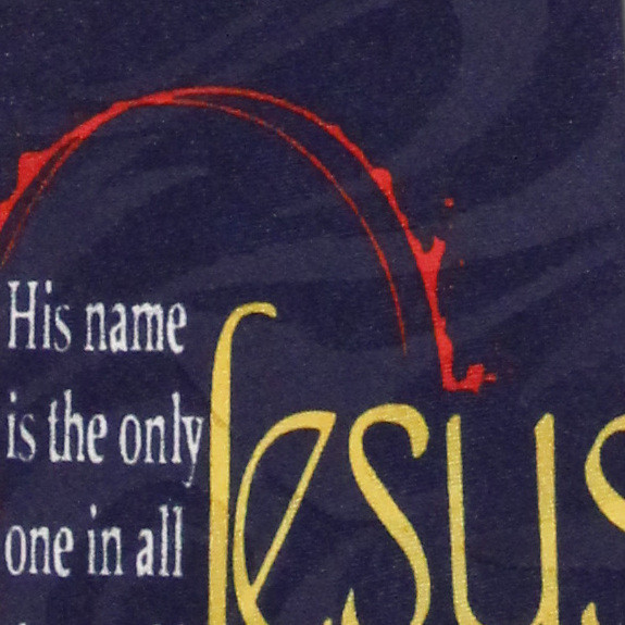 2502-102: Jesus we Love Him Neckties Inspirational Ties Navy by Steven Harris at Abcties.com