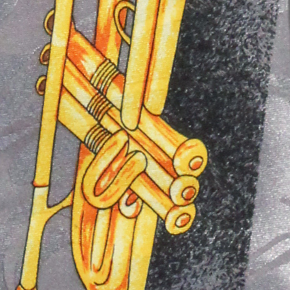254-100: Trumpet Neckties Flowing Notes Ties Black by Steven Harris at Abcties.com