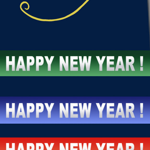 2602-102: Happy New Year Stripe Ties New Years Eve Neckties Navy by Steven Harris