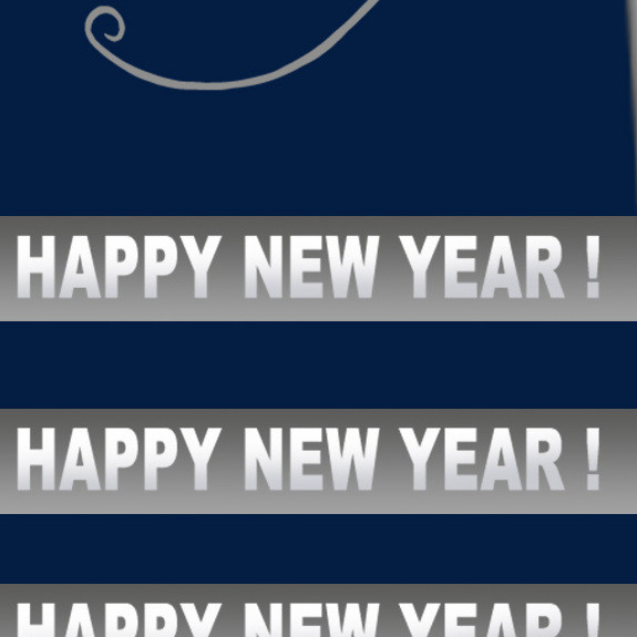 2604-102: Happy New Year Stripe Ties Silver New Years Eve Neckties Navy by Steven Harris