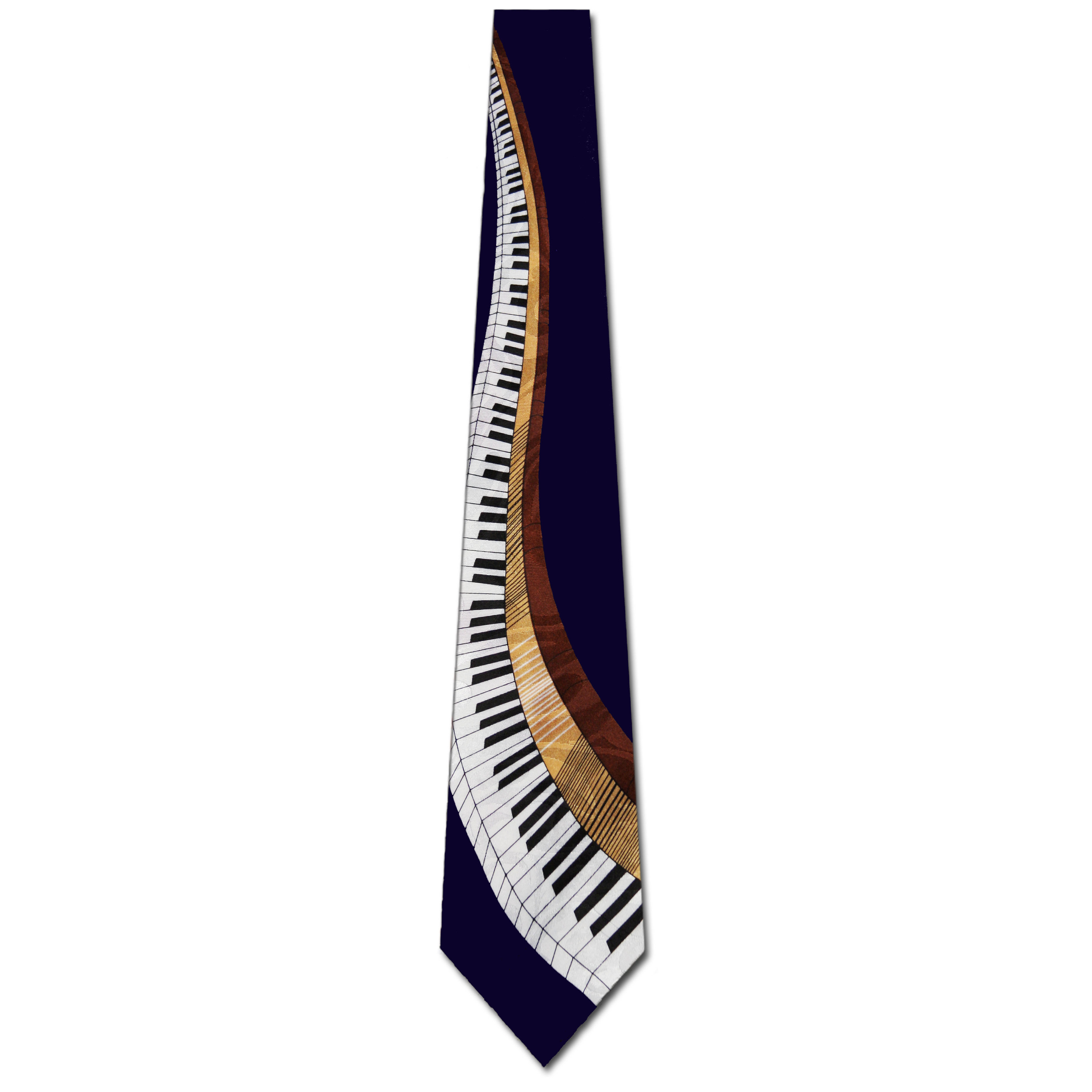 292-102: Keyboard Ties Navy Piano Neckties Winding Down by Steven Harris at Abcties.com