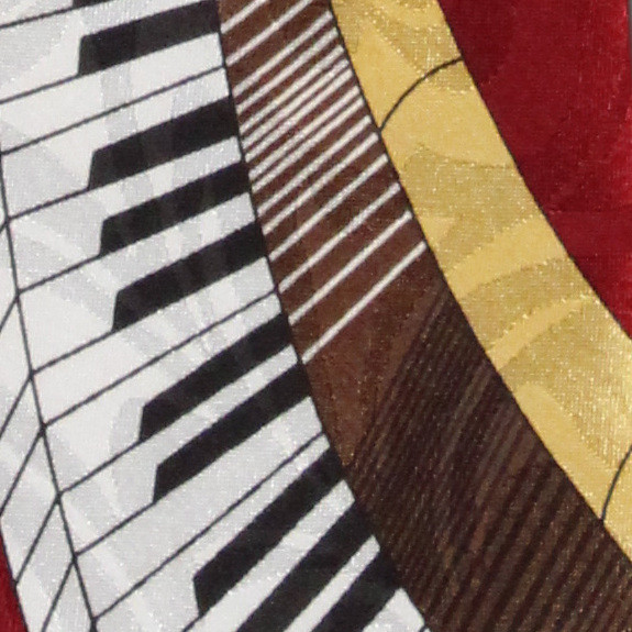 292-104: Keyboard Ties Red Piano Neckties Winding Down by Steven Harris at Abcties.com