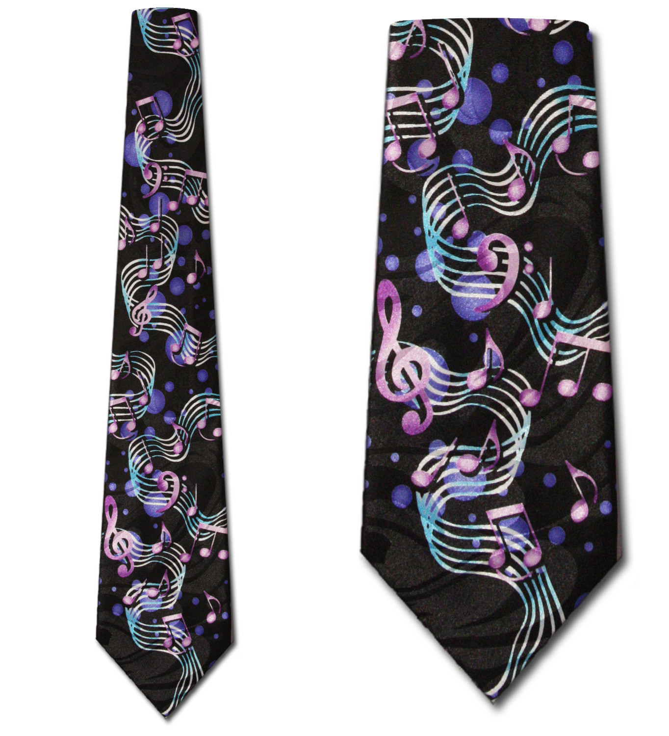 3000-100: Musical Notes Ties Floating Bubbles Neckties Black by Steven Harris at Abcties.com