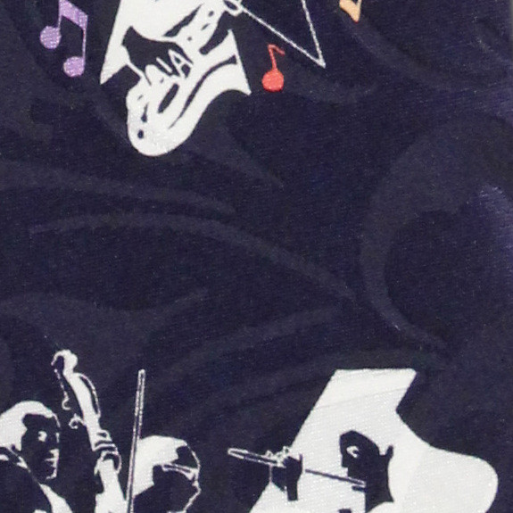 3002-102: Jazz Ties Star Neckties Saxophone Trumpet Black by Steven Harris at Abcties.com