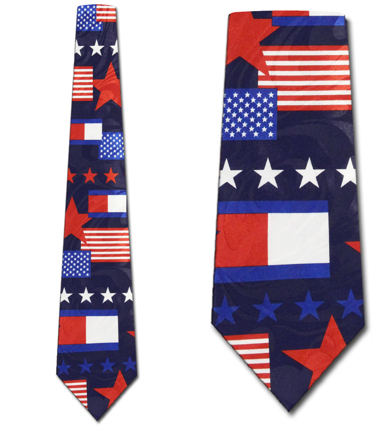 3003-102: Texas Flag Ties Texan Neckties Navy by Steven Harris
