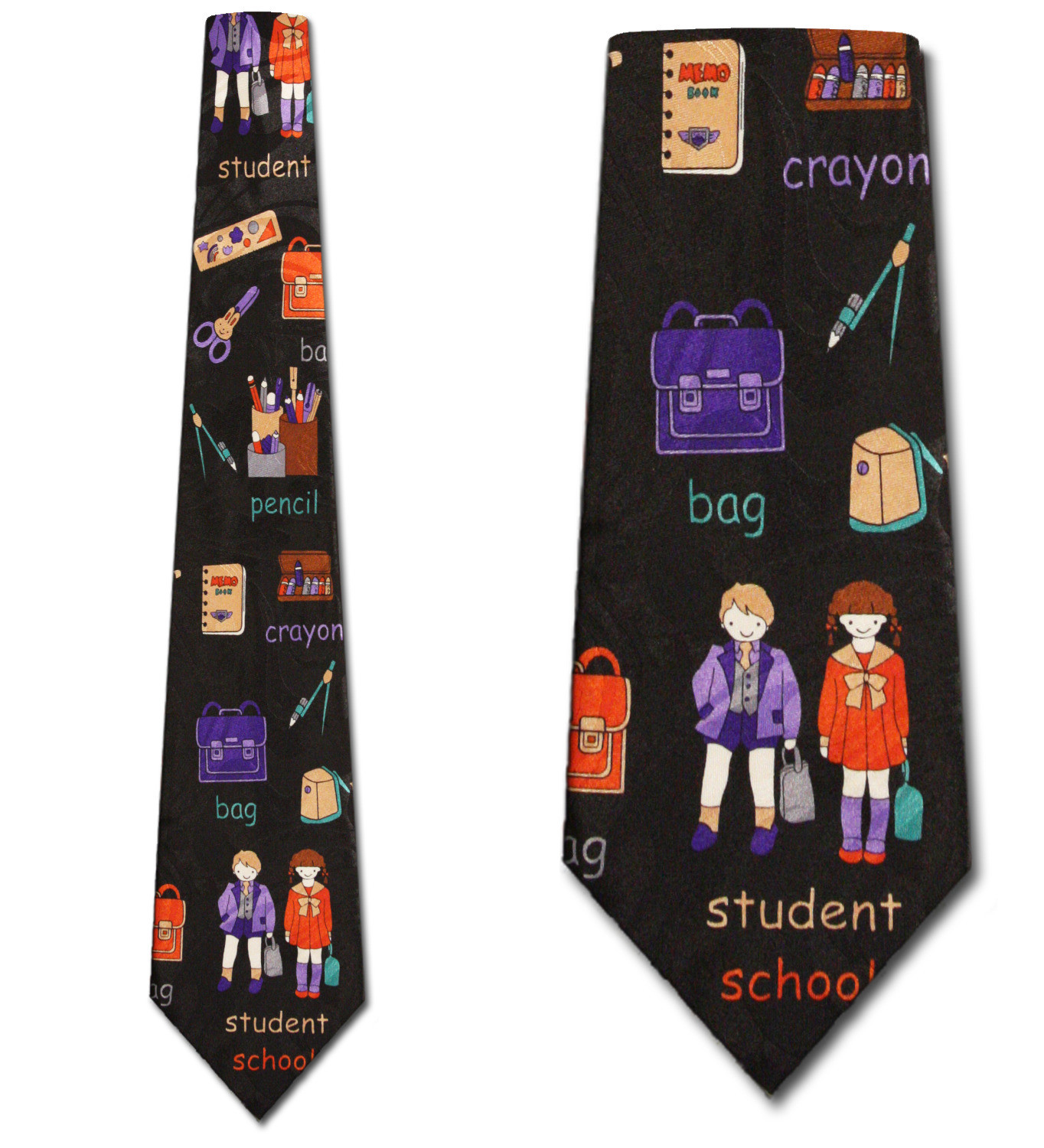 3004-100: School Ties Education Neckties Teacher Student Black by Steven Harris