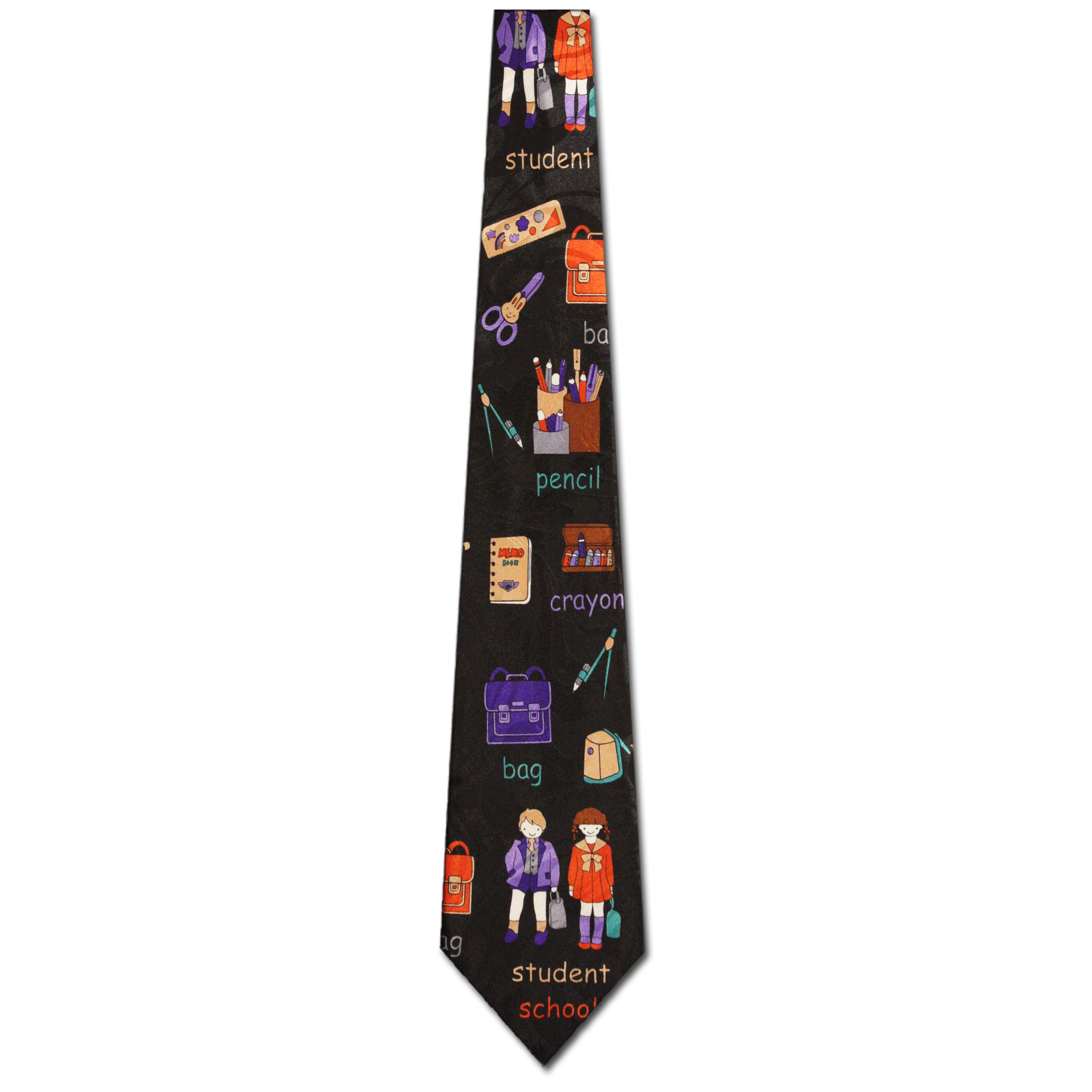 3004-100: School Ties Education Neckties Teacher Student Black by Steven Harris at Abcties.com