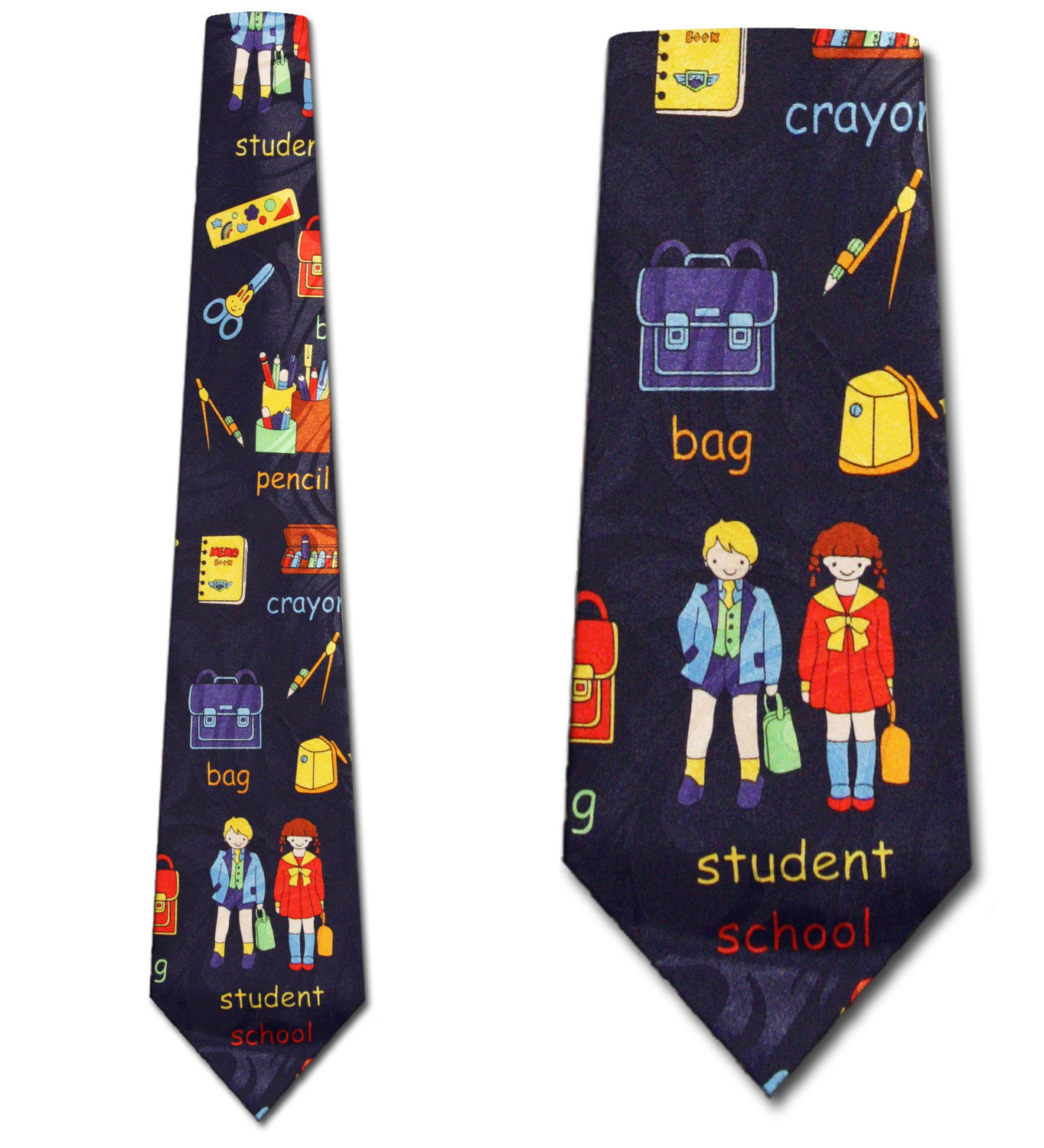 3004-102: School Ties Education Neckties Teacher Student Navy by Steven Harris