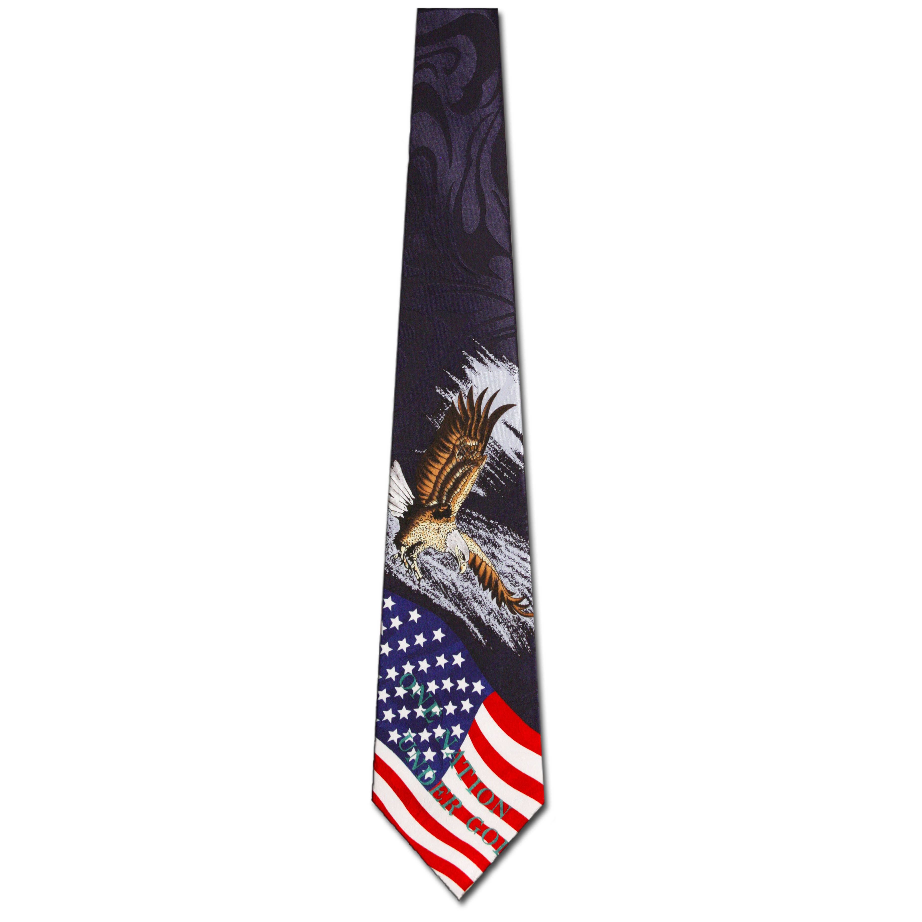 3008-102: One Nation Under God Tie Flag and Eagle Neckties Navy by Steven Harris at Abcties.com