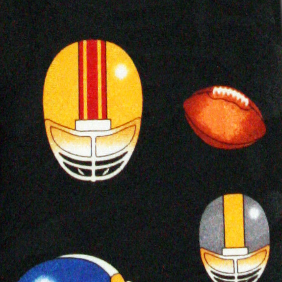 3012-100: Football Helmet Ties Footballs Whistle Necktie Black by Steven Harris