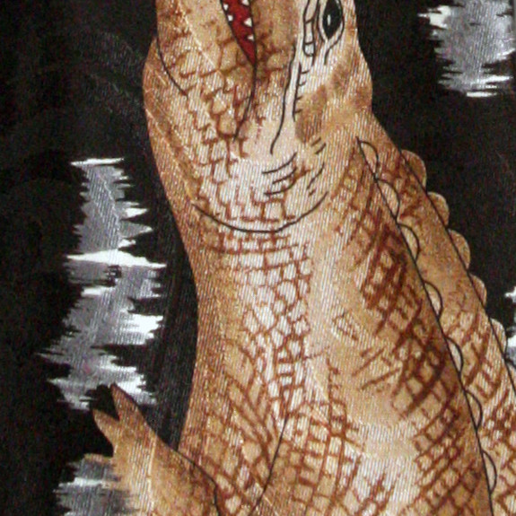 3013-100: Alligator Ties Gator Neckties Black by Steven Harris