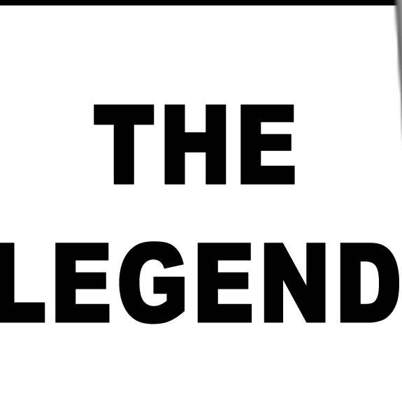 3020-100: The Man The Legend - Black and White Necktie by Steven Harris