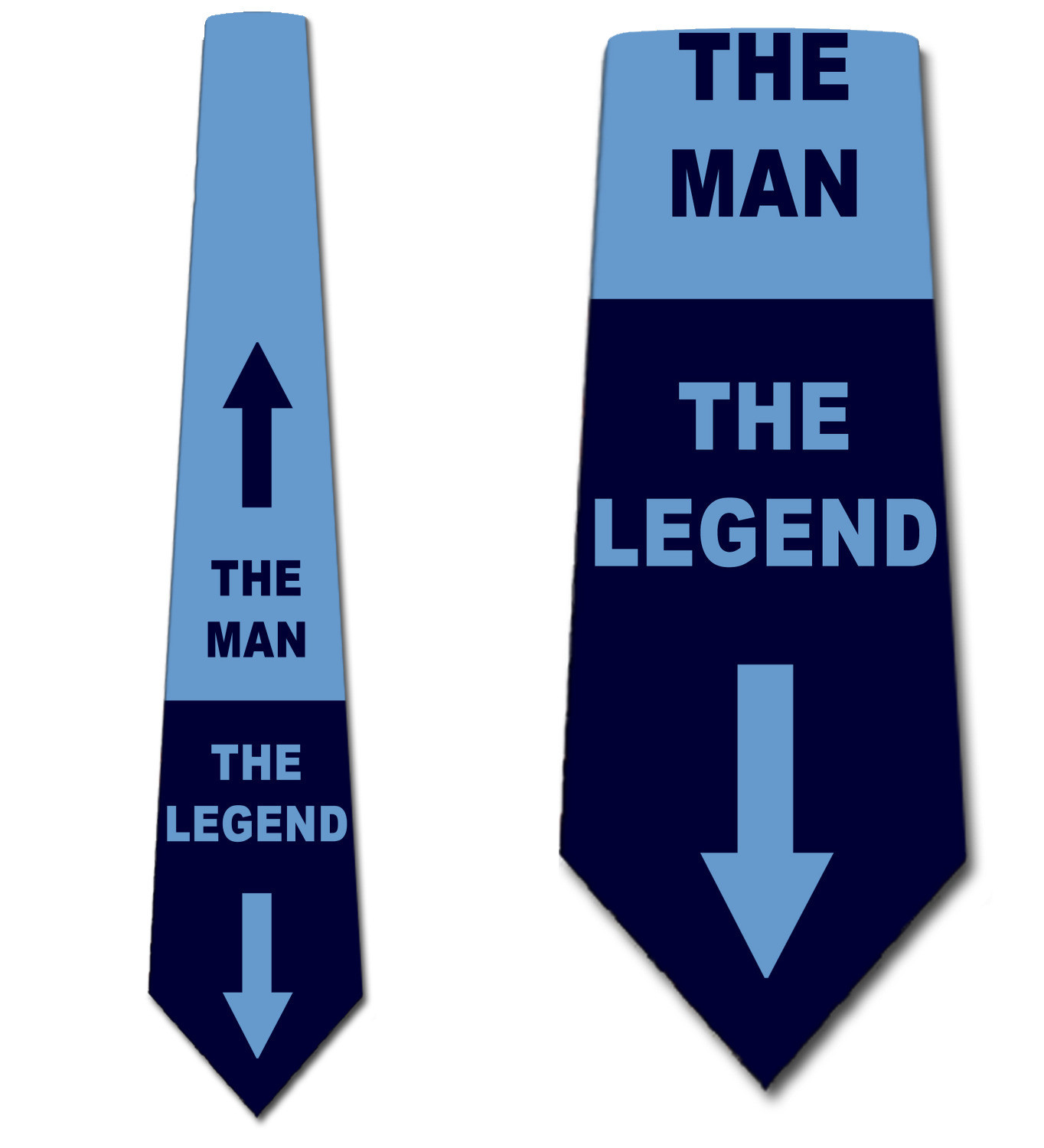 3020-102: The Man The Legend - Blue and Navy Necktie by Steven Harris