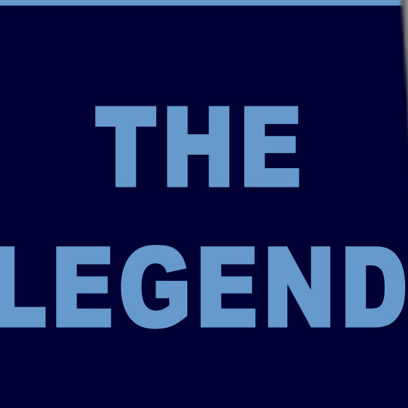 3020-102: The Man The Legend - Blue and Navy Necktie by Steven Harris