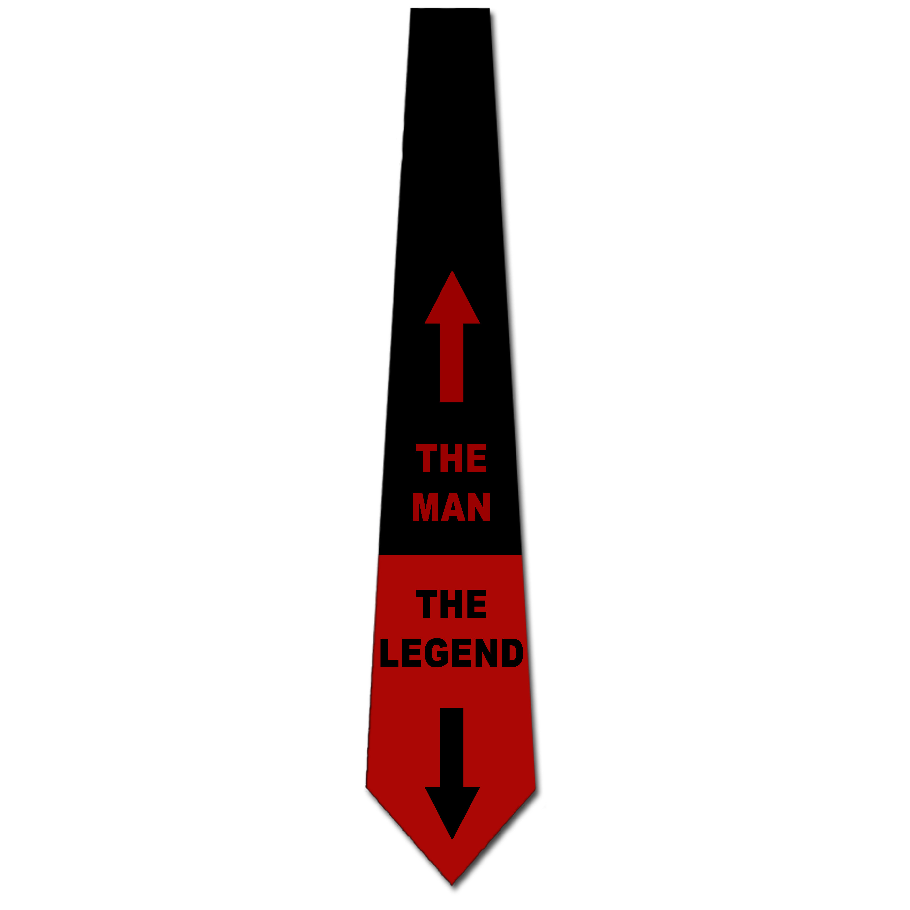 3020-104: The Man The Legend - Black and Red Necktie by Steven Harris at Abcties.com