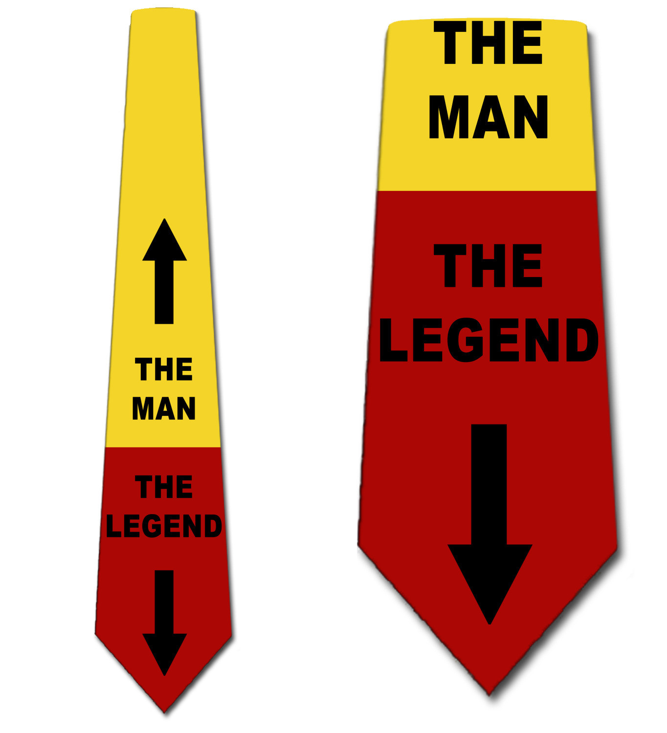 3020-106: The Man The Legend - Red and Yellow Necktie by Steven Harris