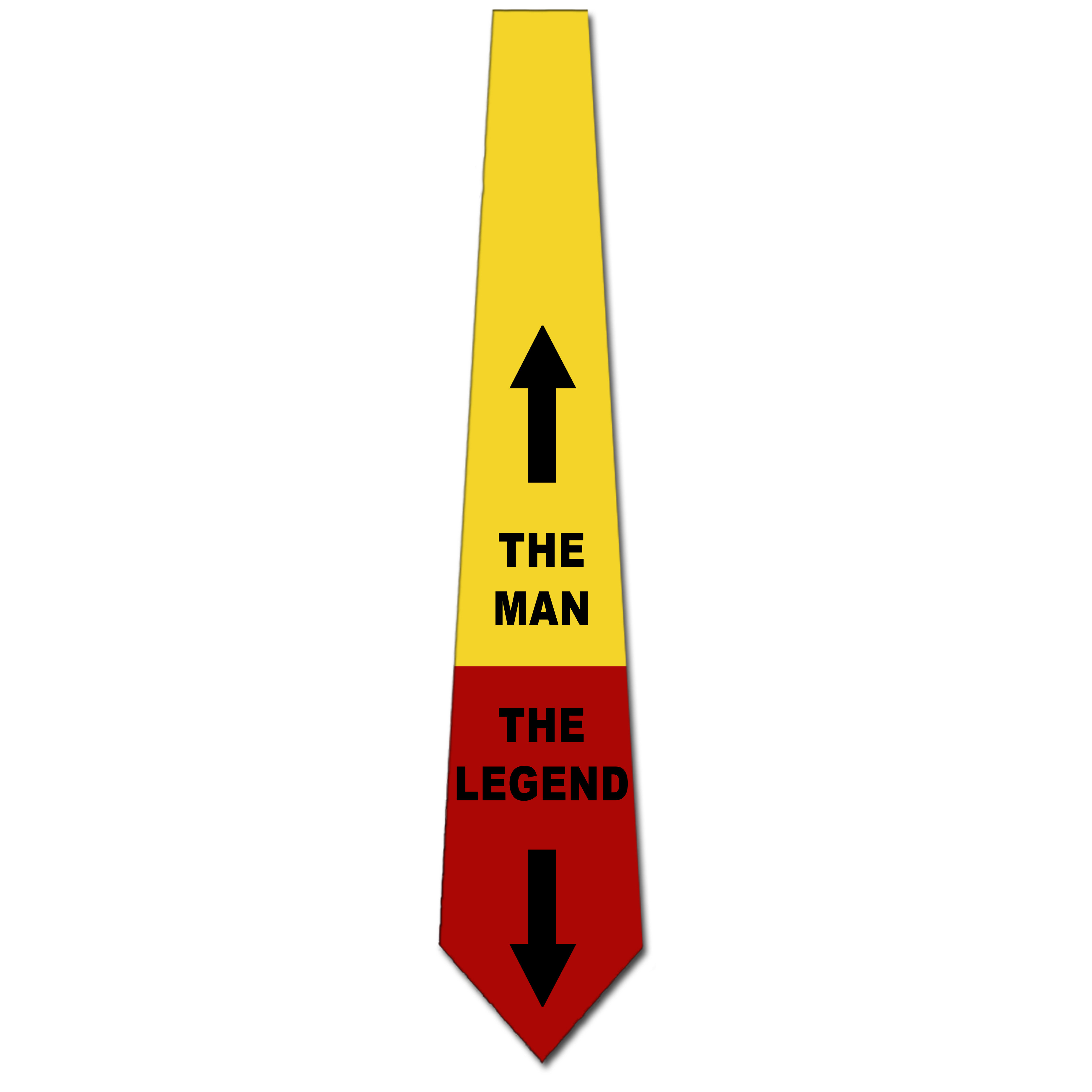 3020-106: The Man The Legend - Red and Yellow Necktie by Steven Harris at Abcties.com