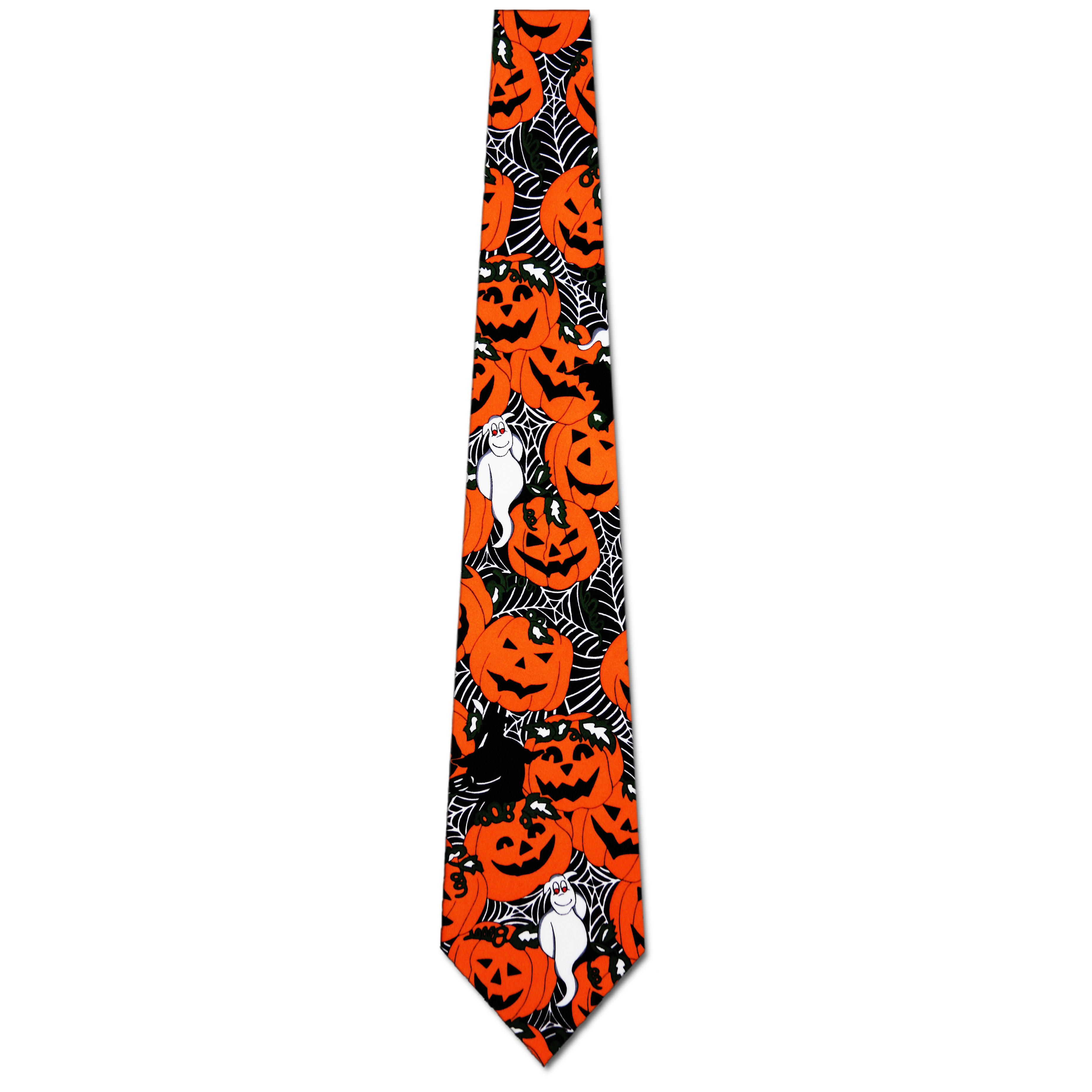 311-100: Witches Ghosts Pumpkins Ties Fun Halloween Neckties Black by Steven Harris at Abcties.com