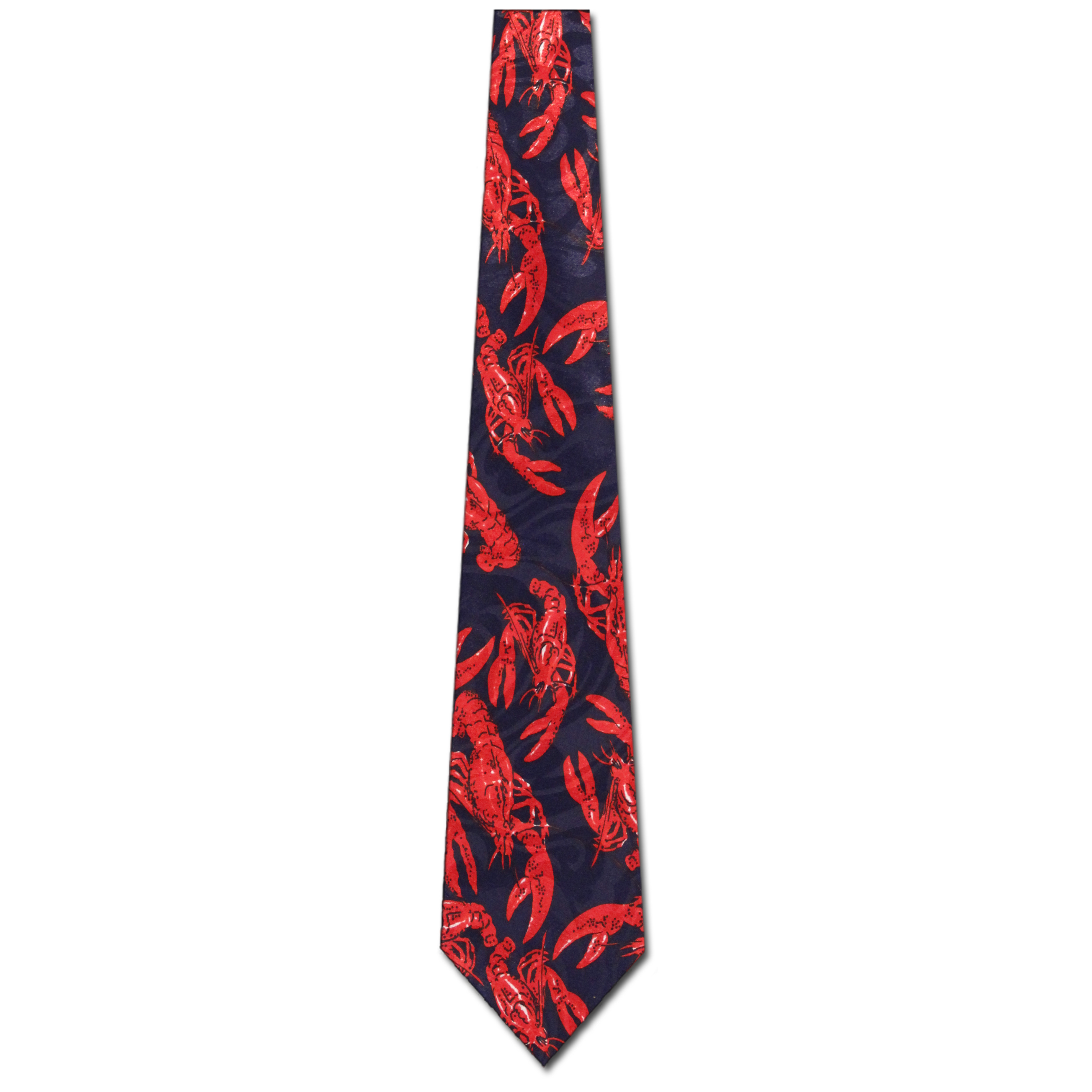 322-102: Lobster Ties Crawfish Neckties Navy by Steven Harris at Abcties.com