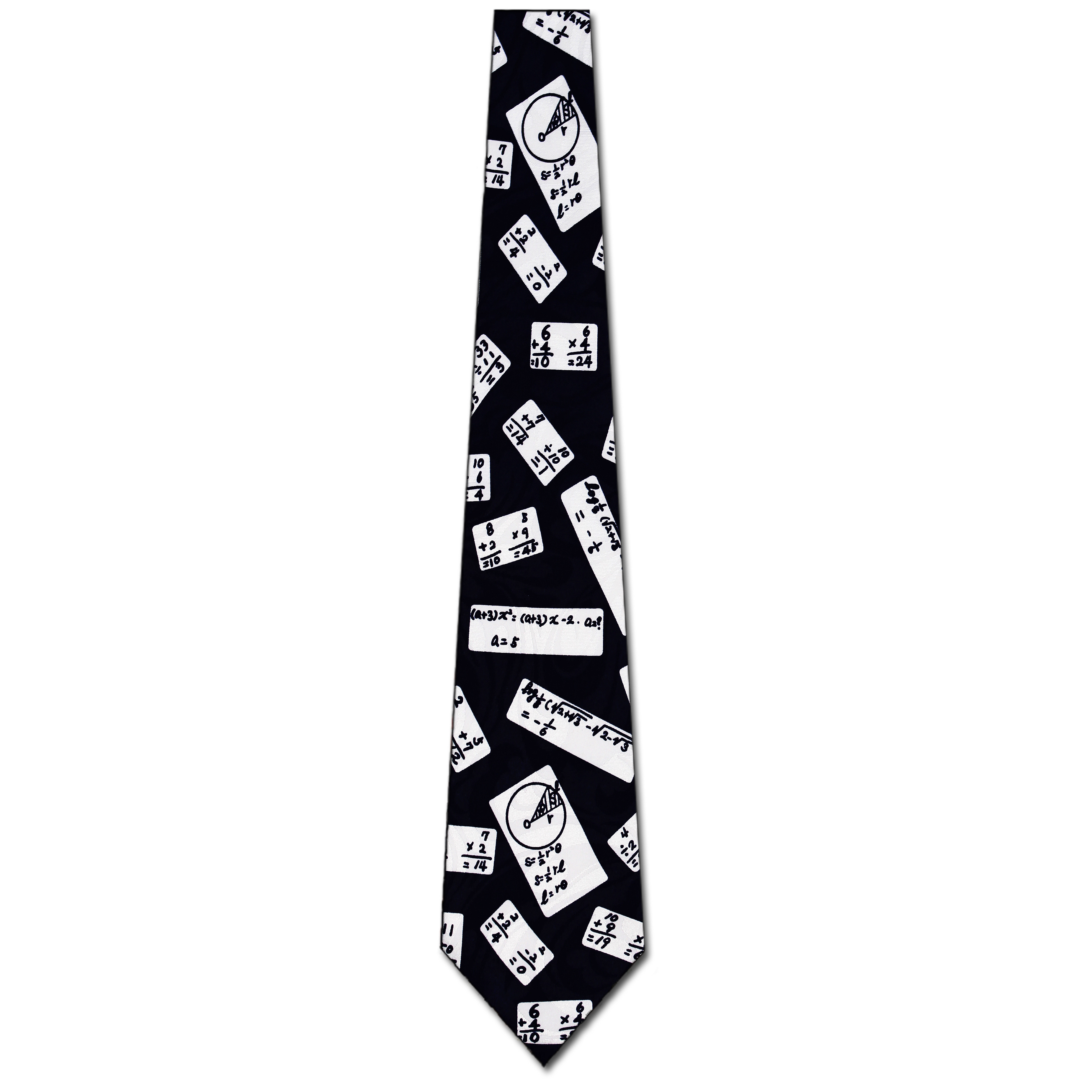 331-100: Math Ties Black Equations Neckties by Steven Harris at Abcties.com