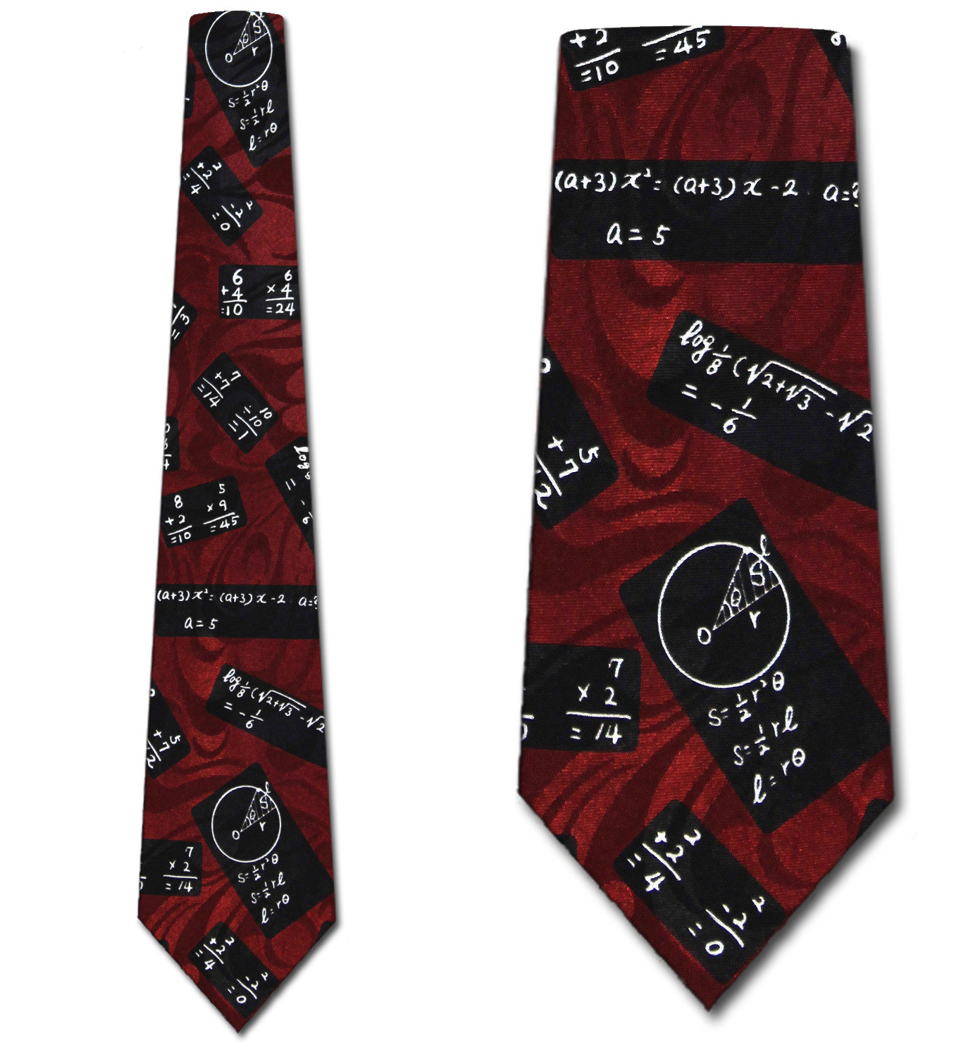 331-104: Math Ties Equations Necktie Burgundy by Steven Harris