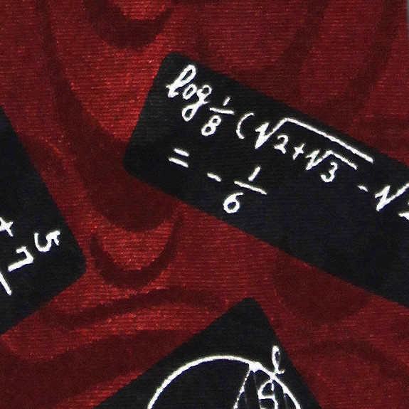 331-104: Math Ties Equations Necktie Burgundy by Steven Harris