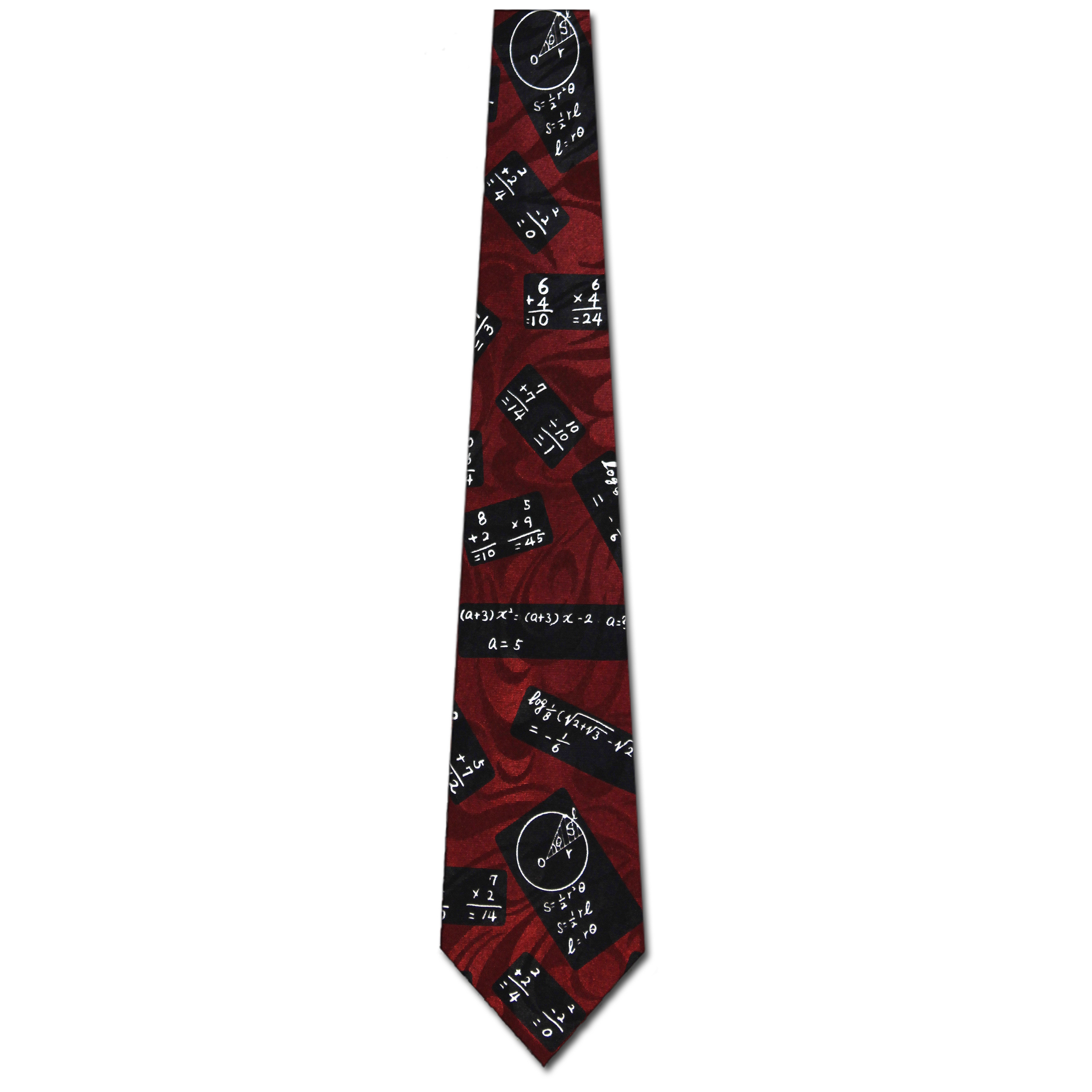 331-104: Math Ties Equations Necktie Burgundy by Steven Harris at Abcties.com