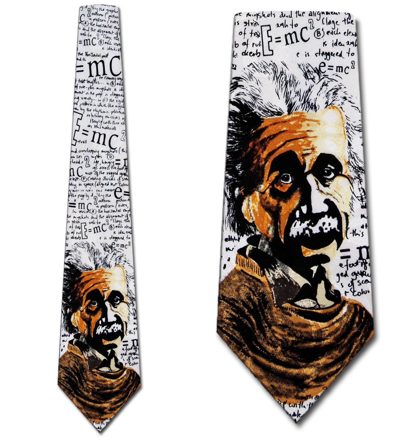 333-100: Scientist Ties White E=mc2 Neckties by Steven Harris