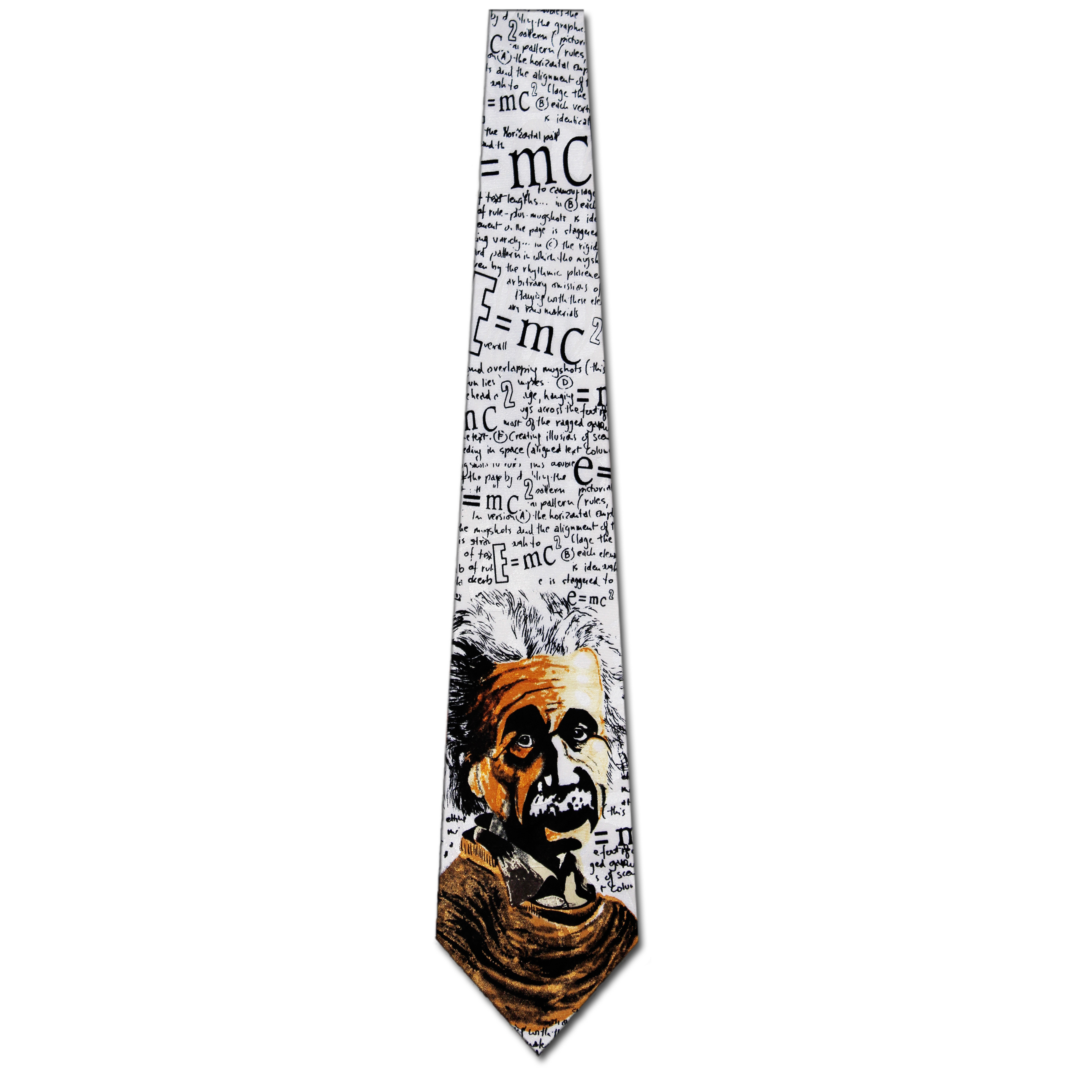 333-100: Scientist Ties White E=mc2 Neckties by Steven Harris at Abcties.com