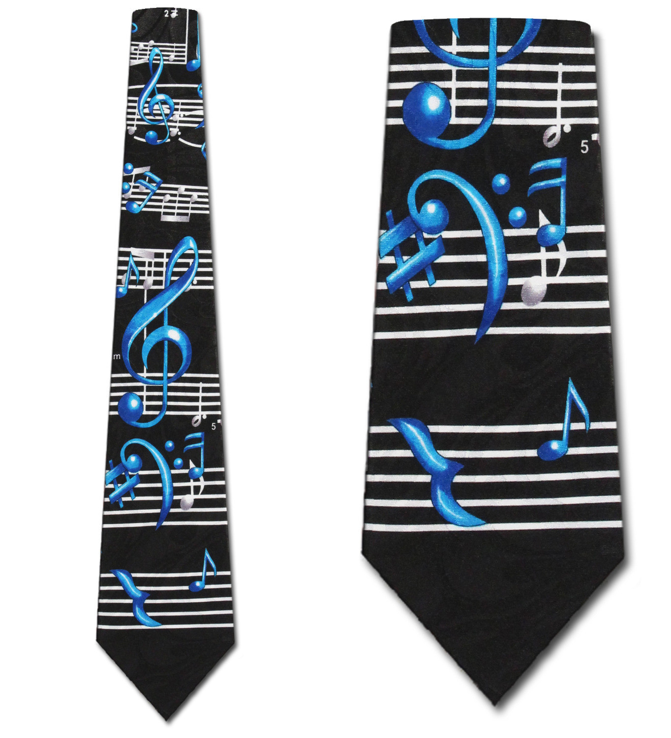347-100: Music Notes Tie Black Sheet Music Notes Neckties by Steven Harris