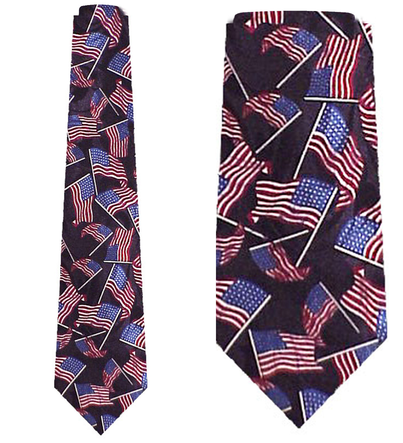 393-100: Mini Flags Allover Tie Patriotic American Neckties by Steven Harris