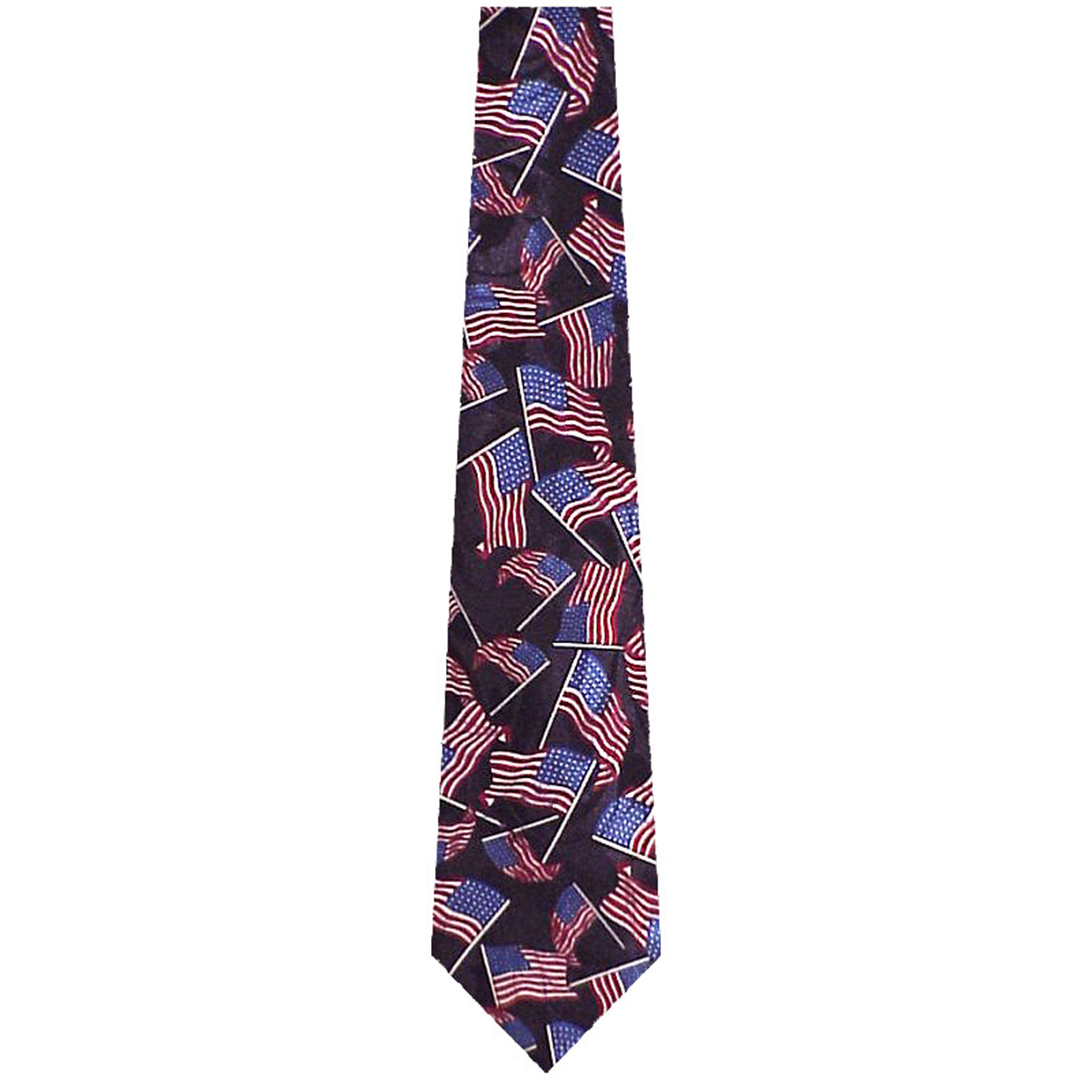 393-100: Mini Flags Allover Tie Patriotic American Neckties by Steven Harris at Abcties.com