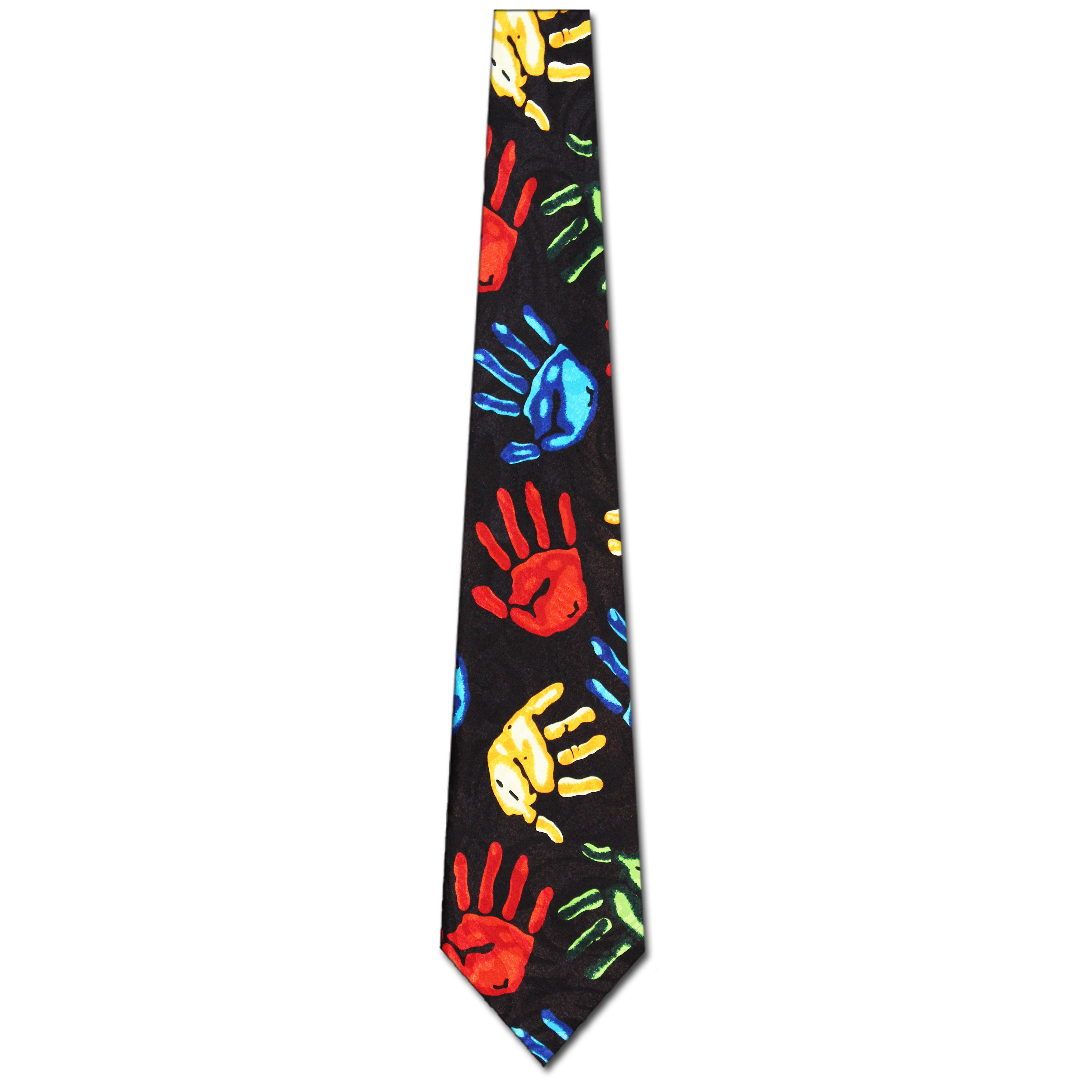 424-100: Handprint Ties Childs Hand Print Neckties by Steven Harris at Abcties.com