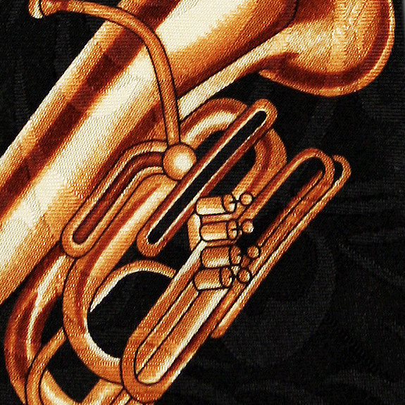 435-100: Tuba Ties Music Notes Tubas Necktie by Steven Harris