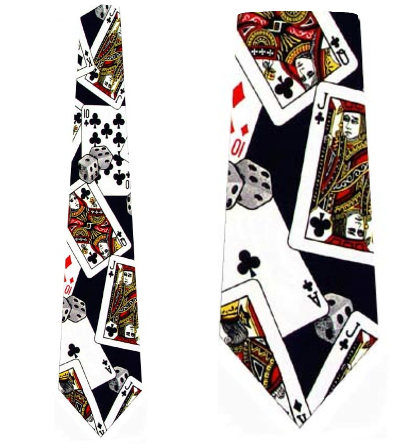449-100: Playing Cards Ties Dice Neckties by Steven Harris