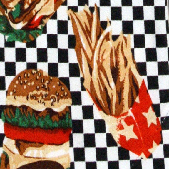 453-100: Burger Ties French Fries Hod Dog Neckties Fastfood Black by Steven Harris