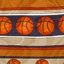 460-100: Basketball Stripe Ties Navy Basketballs Conservative Neckties by Steven Harris