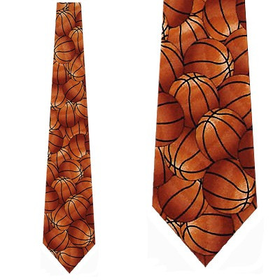462-100: Basket Ball Ties Allover Sports Neckties by Steven Harris