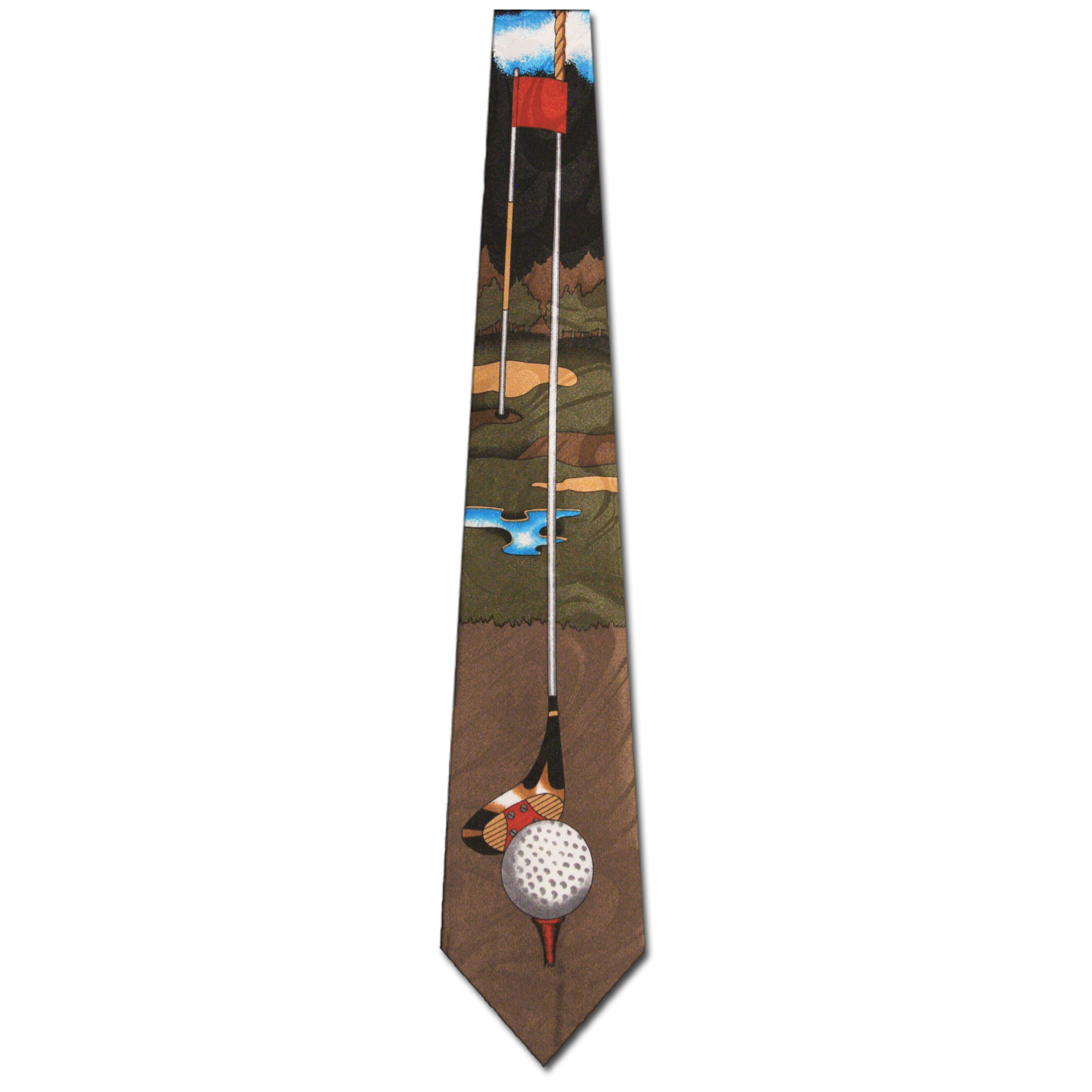 479-100: Golf Ties Ball Tee Green Neckties by Steven Harris at Abcties.com