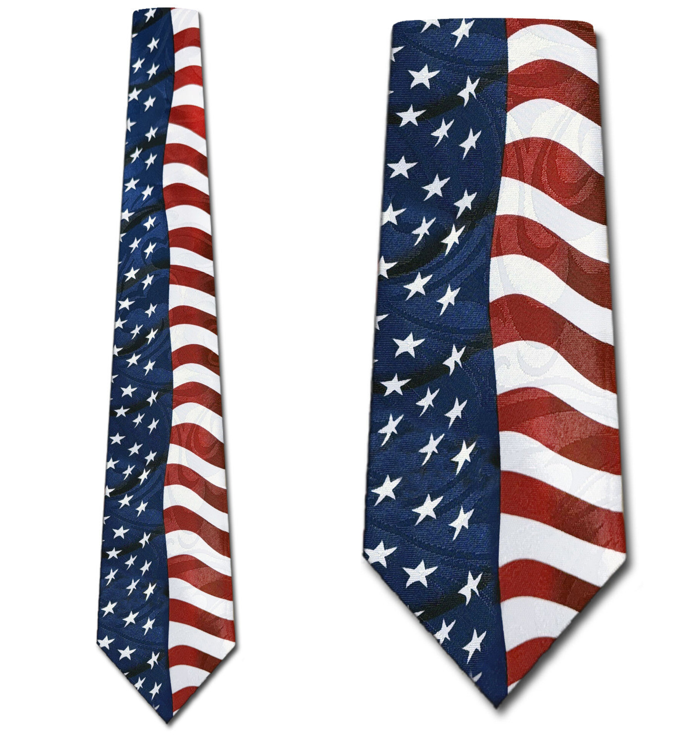 492-100: Stars and Stripes Tie Flag Neckties by Steven Harris