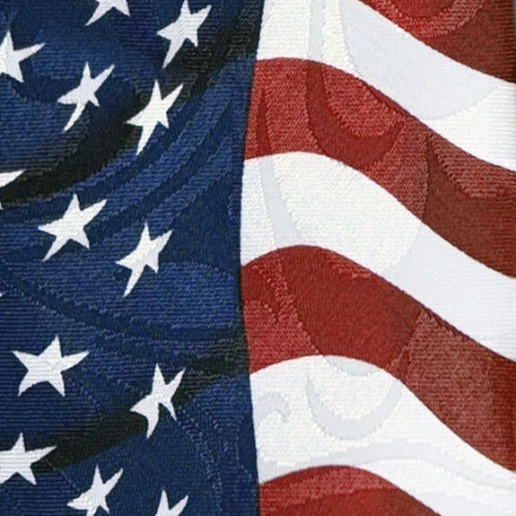 492-100: Stars and Stripes Tie Flag Neckties by Steven Harris