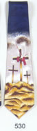 530-102: Calvary Crucifixion Tie Religious Bible Necktie Navy by Steven Harris at Abcties.com