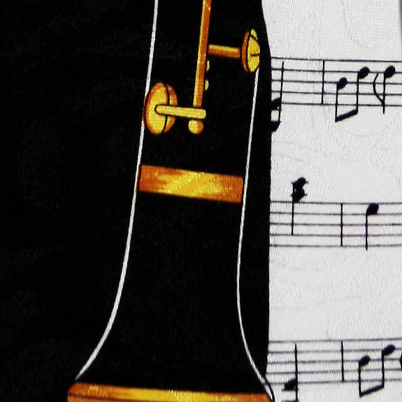 593-100: Clarinet Ties Sheet Music Neckties by Steven Harris