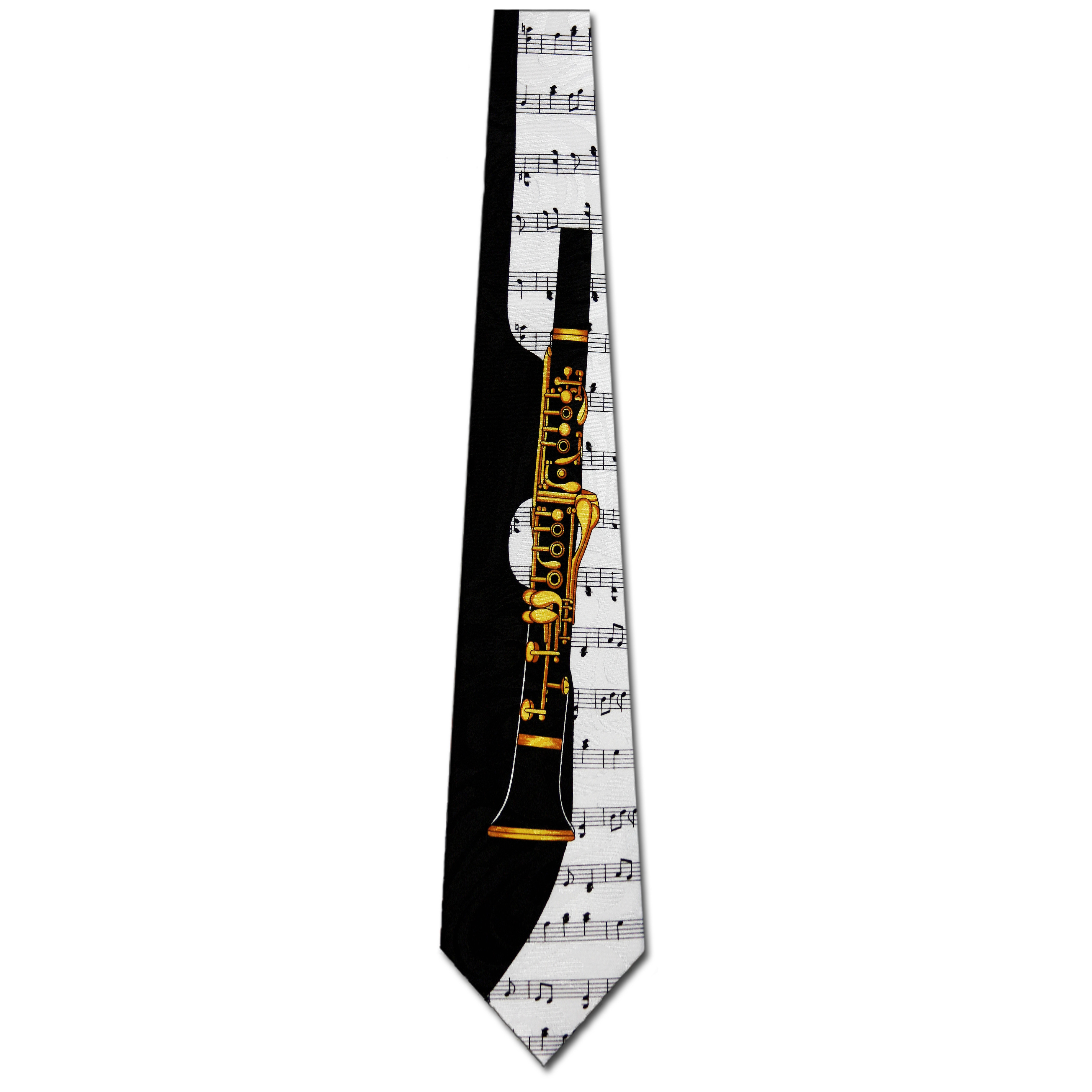 593-100: Clarinet Ties Sheet Music Neckties by Steven Harris at Abcties.com
