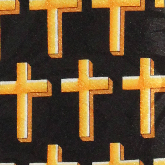625-100: Allover Crosses Ties Inspirational Religious Neckties Black by Steven Harris