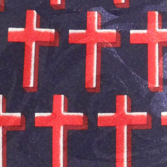 625-102: Allover Crosses Ties Inspirational Religious Neckties Navy by Steven Harris