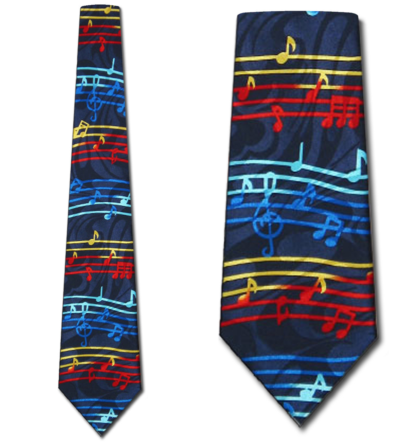 650-102: Rainbow Music Ties Stripe Notes Neckties by Steven Harris at Abcties.com