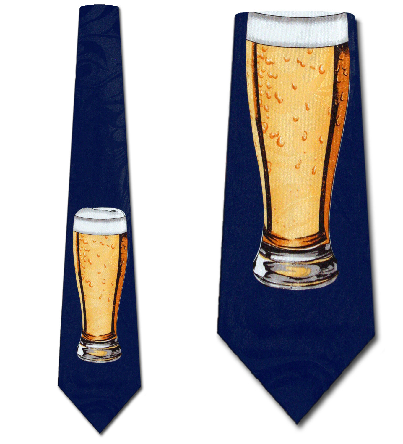 670-102: Pint of Beer Tie Brewery Brewer Neckties Navy by Steven Harris
